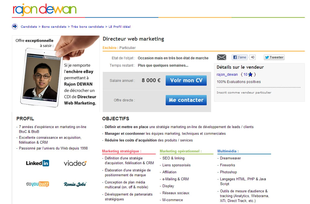 modele cv webmarketing